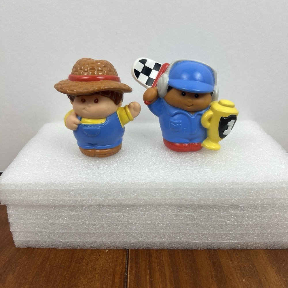 Little Tikes Figures Lot Farmer & Race Car Driver Toy Set Kids